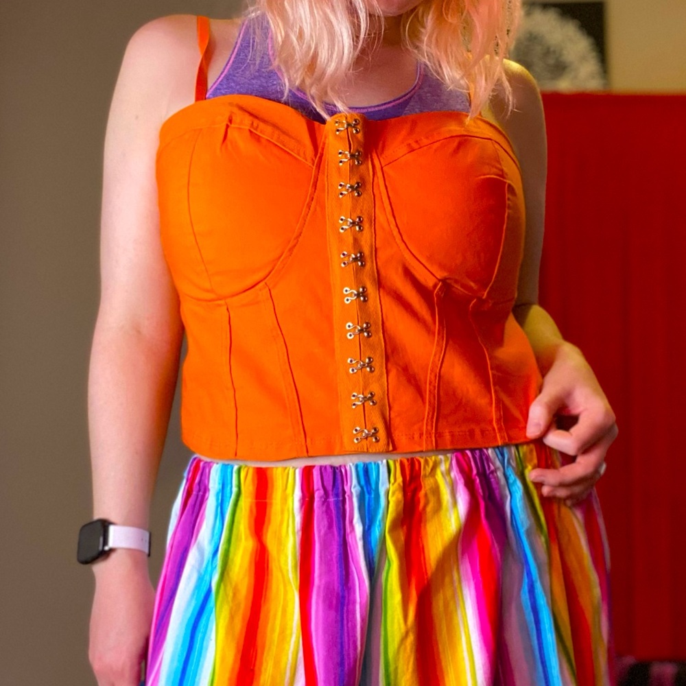 🍊Orange corset top🍊